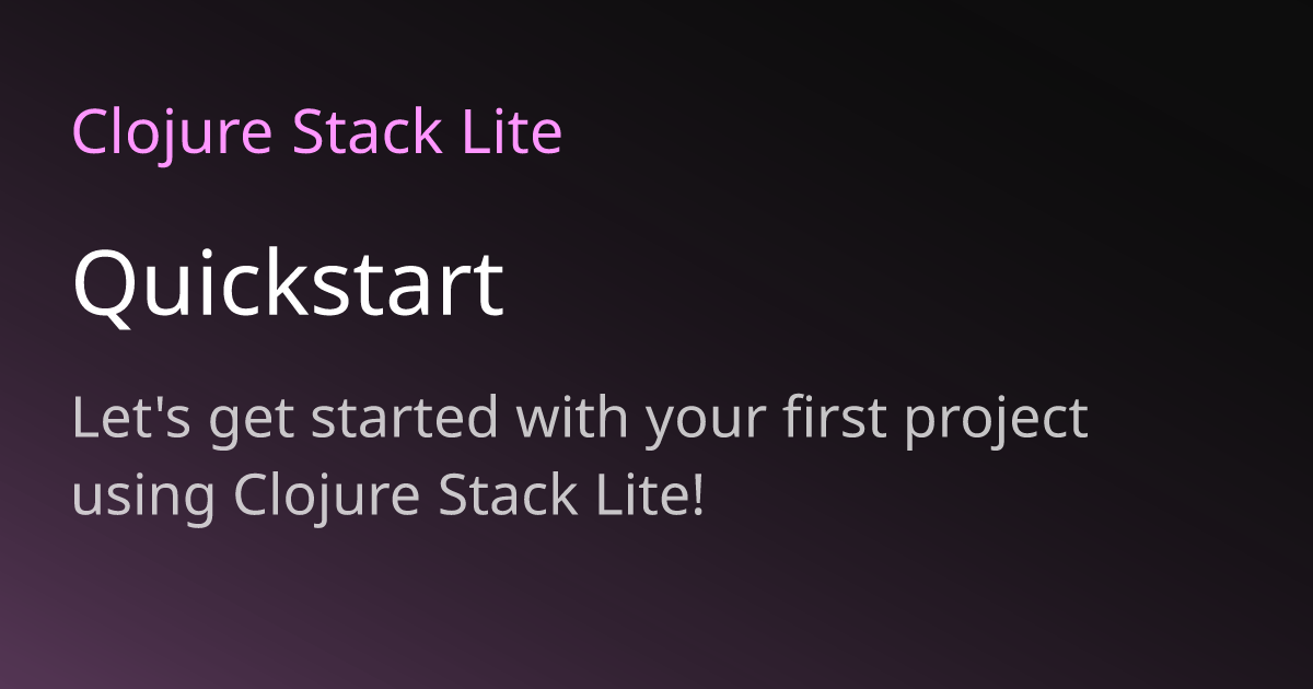 Quickstart